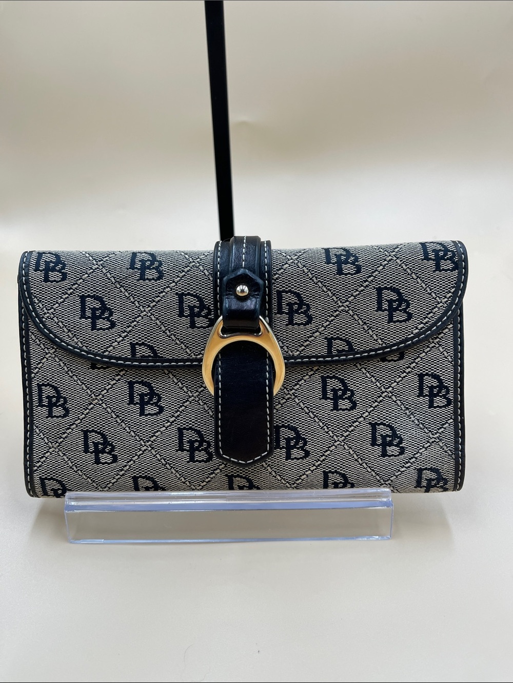 Dooney & Bourke Vintage Signature Canvas and Leather Wallet
